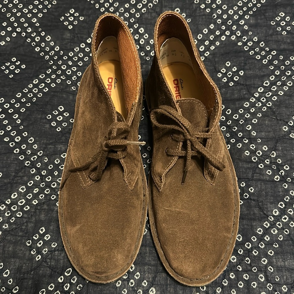 Clarks Desert Boots Chukka Brown Suede Size 7.5
